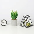 thumbnail image 3 of Wrought Iron Triangle Bookshelf Home Desktop File Magazine Sorter Organizer Study Room Office Newspaper Storage Rack Black, 3 of 7