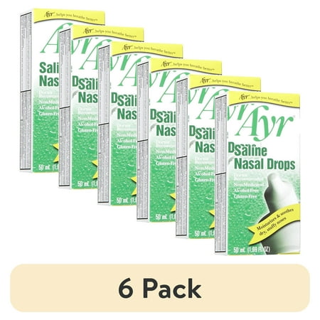 (6 pack) Ayr Saline Nasal Drops , 1.69 Oz