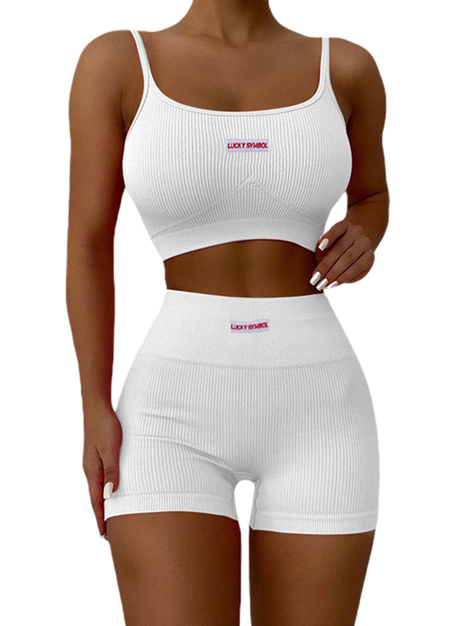 High Waist Yoga Shorts Sets 