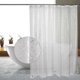 thumbnail image 5 of Shower curtain mold proof EVA shower curtain transparent pebble heavy duty shower curtain with 3 magnets and 12 hooks, 180 x 200 cm, 5 of 5