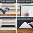 thumbnail image 6 of Pure Era 8" x 30" Plush Carpet Stair Treads Protector Cover Indoor Shaggy Rug Self Adhensive Set of 12,Dark Gray, 6 of 10
