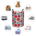 thumbnail image 3 of Lsque Tomato pattern Laundry Hamper Basket, Tall Woven Rope Hamper Basket for Clothes, Lightweight Storage Basket, Collapsible Waterproof-Small, 3 of 8