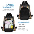 thumbnail image 6 of FORMRS Women's Travel Backpack Purse Anti-Theft Hidden Pockets Casual Shoulder Bag, Beige Geometric, 6 of 7