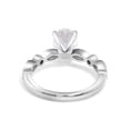 thumbnail image 6 of Cora Jewellery 1.35CT Art Deco Oval Moissanite Engagement Ring For Women, 10K White Gold, 6 of 7