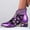 Purple, variant on Lilgiuy Women Boots Retro Embroidered Rhinestone Thick Heel Shoes Boots Plus Size BootsBlue6.5 Winter Clothes for 2022