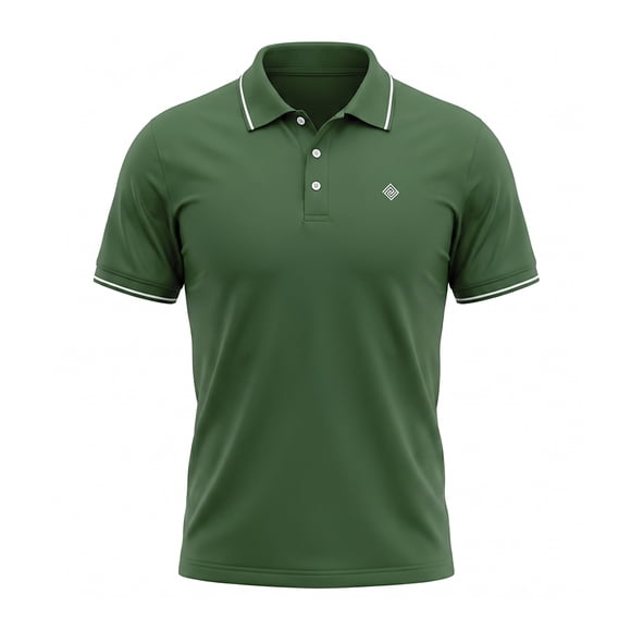 Playera Polo Pique George para Hombre Manga Corta Verde Talla G