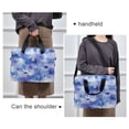 thumbnail image 6 of 16" Laptop Briefcase for Work Travel Laptop Shoulder Bag Carrying Handbag Laptop Case Blue Squares and Shapes, 6 of 8
