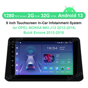9 Android 14 Car Radio for Buick Encore Opel Mokka MK1 J13 2012-2016, 2+32GB Stereo Wireless CarPlay Android Auto GPS Navi Wi-Fi Bluetooth SWC DSP FM RDS