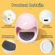 thumbnail image 5 of Mini lámpara de fototerapia de uñas, linda lámpara de uñas de gel UV de huevo, mini luz UV de uñas USB, secador de luz solar de terapia LED, herramientas de arte de uñas con sensor automático para, 5 of 6