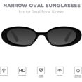 thumbnail image 2 of Gafas de sol ovaladas pequeñas retro para mujer con cara pequeña estrecha, 2 of 3
