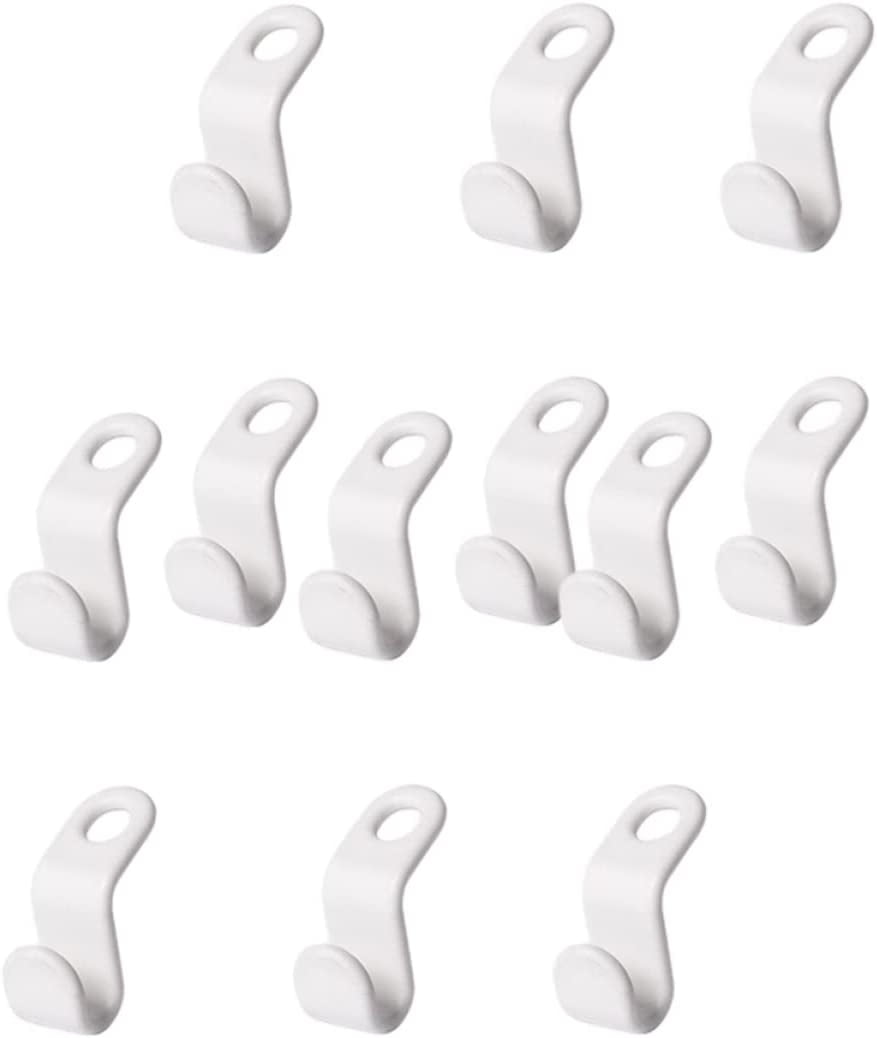 Hooks Clothes S-Shaped Stacking Connector White Hanger S Multi- Plastic ...