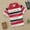 Red, variant on Liyamei Boys Short Sleeve Striped Cotton Crew Neck T-Shirt Size 5-6 Years