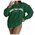 thumbnail image 2 of Ftwytp Womens Letter Print Long Sleeve Tops Casual Sweatshirt Jumper 2024 Round Neck Loose Tops Sweatshirts Blouse Fashion Sweater For Daily, 2 of 6