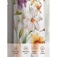 thumbnail image 5 of Spring Floral Sheer Curtains 84 Inch Length 2 Panels Set, Summer Botanical Birds Colorful Vintage Voile Window Treatment Rod Pocket Curtains Sheers Drapes for Bedroom/Living Room/Kitchen 52"x84"x2, 5 of 7