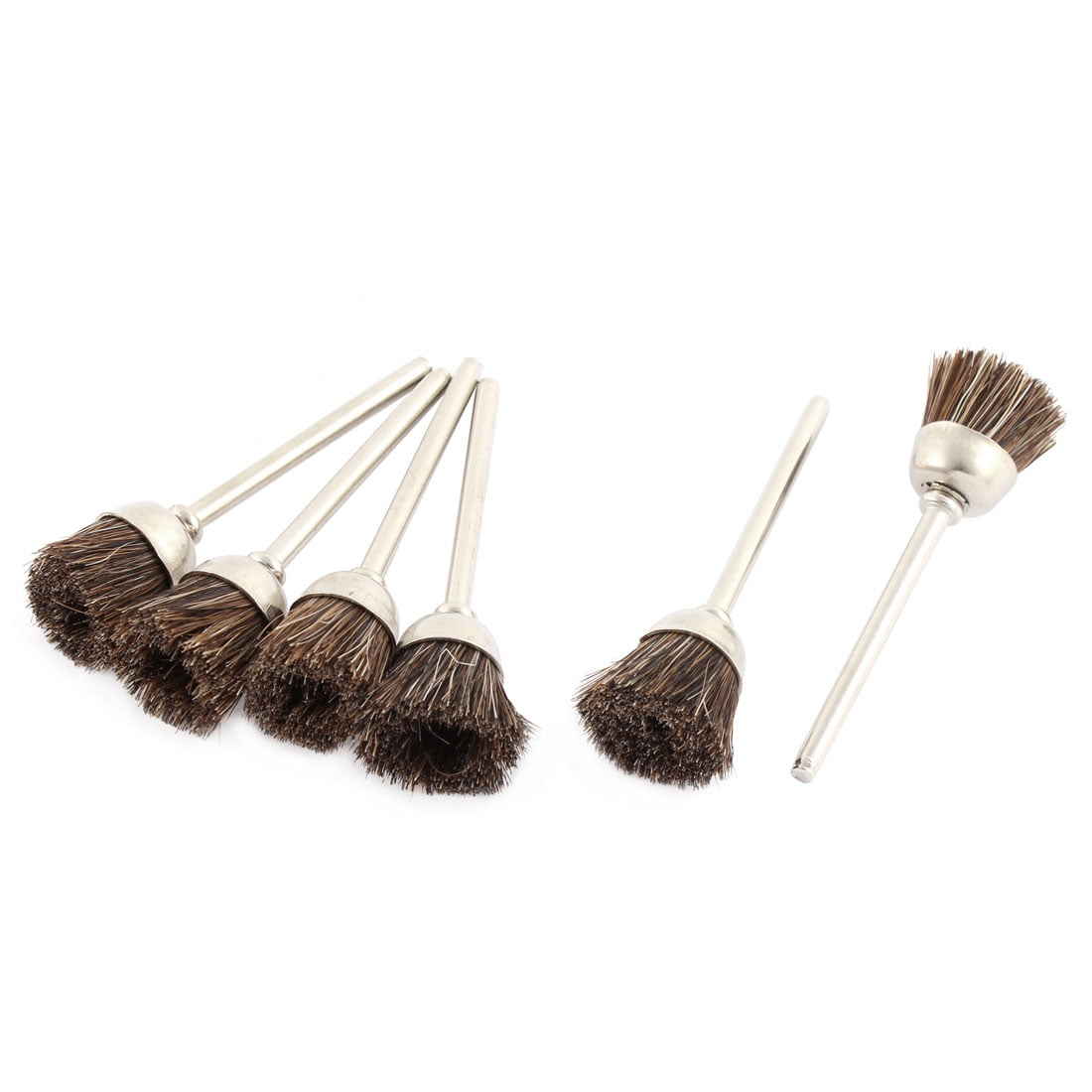 Brown Nylon Bristle Polishing Brushes Jewelry Cleaning Buffing Tools