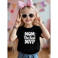 thumbnail image 2 of MAWOTEA MOM THE REAL MVP Pattern T-shirt for Kids, Funny Mother's Day Theme T-shirt, Size 5Year-13Year, 2 of 5