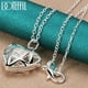 thumbnail image 1 of Aoxiang-collar de plata de ley 925 con colgante de corazón de circonita AAA para mujer, cadena de 18-30 pulgadas, joyería de compromiso de boda, 1 of 2