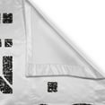 thumbnail image 3 of Ambesonne Letter Kitchen Curtains, Grunge Scratched Look, 55"x39", Black White, 3 of 3