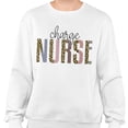 thumbnail image 2 of Charge Nurse Leopard Print Sweatshirt Unisex Large White, 2 of 5