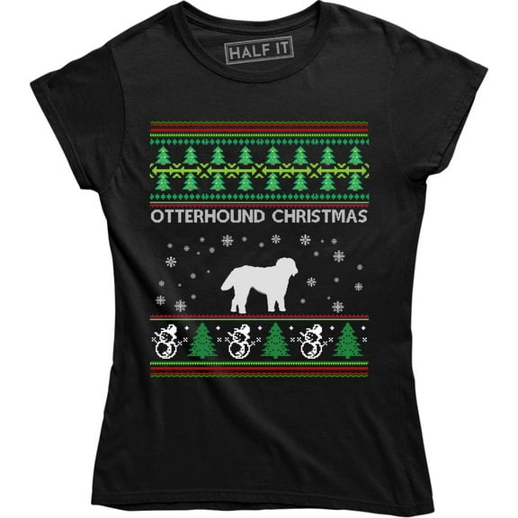 Otterhound Christmas Animal Lover Pet Rescue Dog Owner Women's Ugly T-Shirt