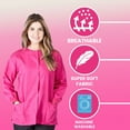 thumbnail image 2 of Women's Warm Up Medical Scrub Jacket (Hot Pink, X-Large), 2 of 7