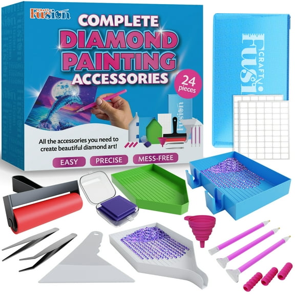 CRAFT FUSION Diamond Painting Tools and Accessories - Diamond Art Kits for Adults and Kids - DIY Gem Art supplies for adults