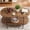 Rust Brown, variant on HOYOA 47" Coffee Table, Oval Coffee Table, Modern Wood Oval Coffee Table for Indoor Living Room,Wood Grain