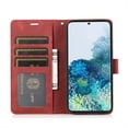 thumbnail image 6 of Nalacover Slim Wallet Case for Samsung Galaxy S20 Plus, for Women Men, Embossed Pattern PU Leather Shockproof Magnetic Clasp Credit Card Slots Flip Kickstand Phone Case+Wrist Strap,Red, 6 of 7