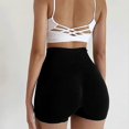 thumbnail image 4 of Womens High Waist Yoga Shorts Butt Lift Workout Yoga Running Gym Nylon Shorts Workout Fitness Sportwear, 4 of 5