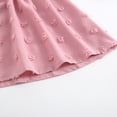 thumbnail image 6 of mgoYE Birthday Girl Dress Girls Long Sleeve Dress Dot Square Neck Smocked Spring Fall Dresses(Pink,5-6 Years), 6 of 7