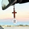 thumbnail image 5 of Car Rearview Cross Hanging Ornament, Christian Christian Gift Cross Charm Rear View Mirror Hanging Pendant Bible Verse I Am With You Always For Car In, 5 of 5