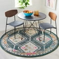 thumbnail image 2 of SAFAVIEH Madison Dayna Trellis Bordered Area Rug, Dark Green/Beige, 6'7" x 6'7" Round, 2 of 8