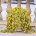 thumbnail image 5 of Artificial Flowers - Household Imitation - Artificial Hanging Flowers For Outdoor Spring Decoration 4Pcs Silk With Leaves Look Real Faux Flowers For Outside Porch - 1 Artificial Flower, 5 of 9