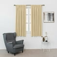thumbnail image 7 of Yipa Beige Blackout Roman Curtains for Kids Bedroom Thermal Insulated Curtains Rod Pocket Tie Up Shade Curtains 1-Panel for Small Windows Bathroom Kitchen (46 x 46 Inches Long), 7 of 7
