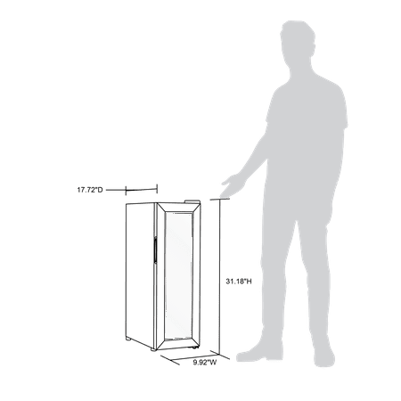 NewAir - 12-Bottle Wine Cooler with Compressor Cooling - Stainless steel
