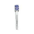 thumbnail image 3 of 1/2 carat (ctw) Tanzanite Ring in Sterling Silver with Accent Diamonds, 3 of 4