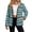 Aztec Southwest Geometric Tribal, variant on Xoenoiee Jellyfish Starfish Toile De Jouy Print Women's Fleece Jacket Fall Winter Fuzzy Sherpa Jacket Button Down Sweatshirt Coat with Pockets Mock Neck Sweater for Casual Hiking Travel, S