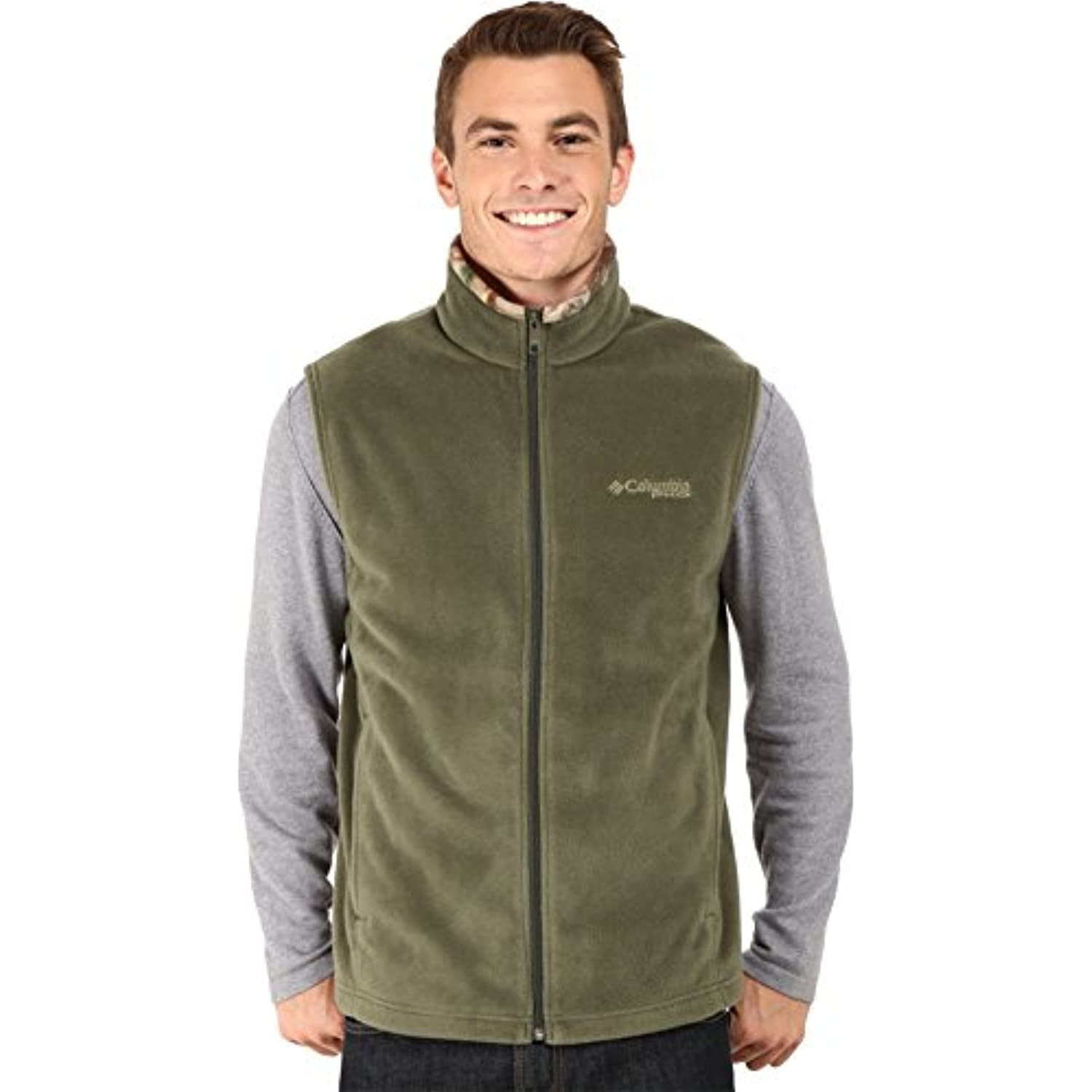Columbia Men's Fleece Vest Surplus Green Outerwear - Walmart.com