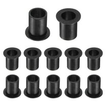 12pcs Flanged Sleeve Bearings Plastic Bushings ID 13mm x OD 16.1mm x Length 22.1mm Nylon Bushings, Black