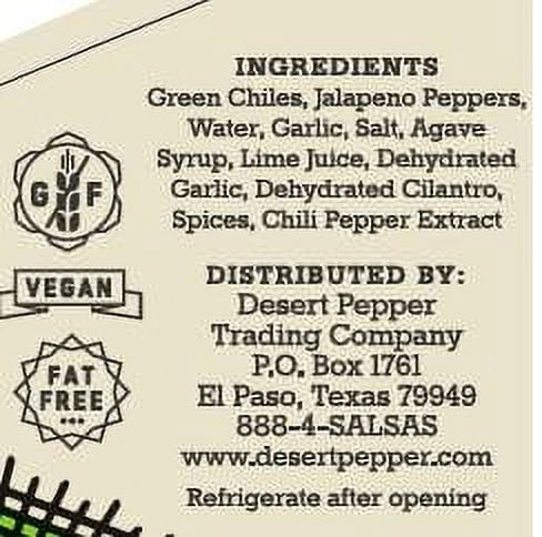 Dessert Pepper Cantina Hot Green Salsa 16 oz