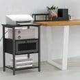 thumbnail image 6 of Nightstand with Charging Station, Bedroom Bedside Table with USB Ports and AC Outlets, Sofa Side End Table with Storage Drawer, Couch Side Table with Open Shelf for Living Room Office Dorm, 6 of 7