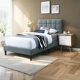 thumbnail image 7 of EBQOSK Single Tufted Upholstered Platform Bed Frame with Headboard Gray Twin, 7 of 7