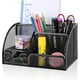thumbnail image 1 of Organizador de escritorio Accesorios de oficina Organizador de escritorio de malla multifuncional con 6 compartimentos y 1 cajón para el hogar, la oficina, la escuela, el taller, la cocina (NEGRO) Fason WMSS-50, 1 of 7