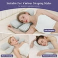 thumbnail image 3 of Anti Wrinkle Face Pillow for Side Sleepers, Memory Foam Cervical Support for Neck Pain Relief, Ergonomic Beauty Pillow with Dual Sided Design, Machine Washable & Hypoallergenic, 3 of 7