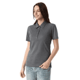 thumbnail image 3 of Zfeel Polo Shirt for Women, Women's Polo, Z8810 Oceanside Heather, Black Heather, S, 3 of 5