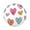 Hearts, variant on Round Placemat Heat Resistant & Wrinkle-Free Dining Table Decor Placemat For Home & Weddings Leopard Print Tile