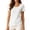White, variant on Women's Side Shirring Short Sleeve Shirts Summer Petite Plain Crew Neck Basic T-Shirt Slimming Casual Daily Wear Tops Yellow