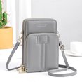 thumbnail image 2 of EnJoCho Fashion Women Artificial Leather Solid Color Zipper Phone Bag Shoulder Bag Messenger Bag Trendy Matching Bags for Male Female for Travel Casual Use Clearance, 2 of 4