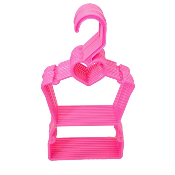 MBD® 18 Inch Doll Clothes Hangers-12 Pc- Fits 18 Inch Doll Clothes- Pink Heart Hangers Fits Tops and Bottoms