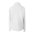thumbnail image 4 of Tiqkatyck Quarter Zip Pullover Women, Womens Tops Dressy Casual 3/4 Length Sleeve V Neck Shirts and Blouses Zipper Collar Women Shirts Womens Tops White, 4 of 5